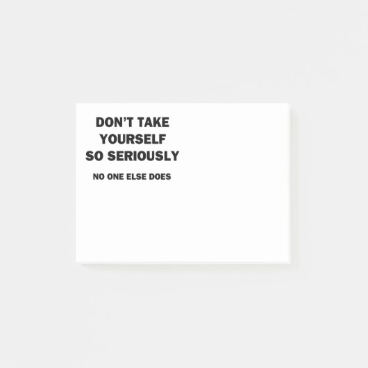 Nehmen Sie sich nicht so ernst Post-it Klebezettel (Vorderseite)