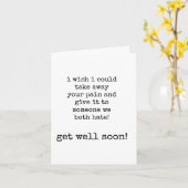 Nehmen Sie sich Schmerzen weg, Funny holen Sie sic Karte (Gelbe Blume)