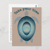 Nehmen Sie sich Zeit für ein inspirierendes Zitat  Postkarte (Vorne/Hinten)