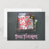 Nehmen Sie sich Zeit für Liebe NYC Fotografy Graff Postkarte (Vorne/Hinten)