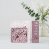 Nehmen Sie sich Zeit, um die Blume zu riechen Postkarte (Stehend Vorderseite)