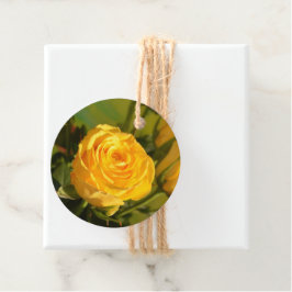 Nehmen Sie sich Zeit, um die gelbe Rose zu riechen Geschenkanhänger