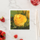 Nehmen Sie sich Zeit, um die gelbe Rose zu riechen Serviette (Beispiel)