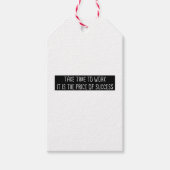 Nehmen Sie sich Zeit, um zu arbeiten ist es der Pr Geschenkanhänger (Vorderseite)