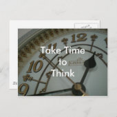 Nehmen Sie sich Zeit zum Nachdenken Postkarte (Vorne/Hinten)