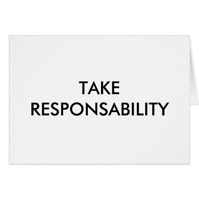 NEHMEN SIE VERANTWORTUNG (Vorderseite (Horizontal))