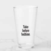 Nehmen Sie vor dem Schlafengehen Glas (Vorderseite)