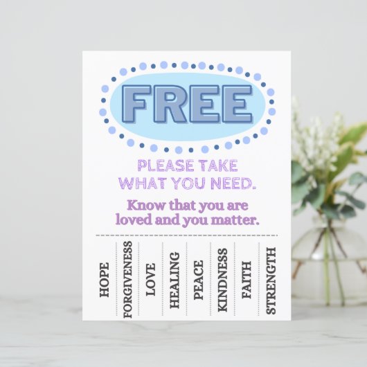 Nehmen Sie, was Sie Flyer benötigen (blau) (Stehend Vorderseite)