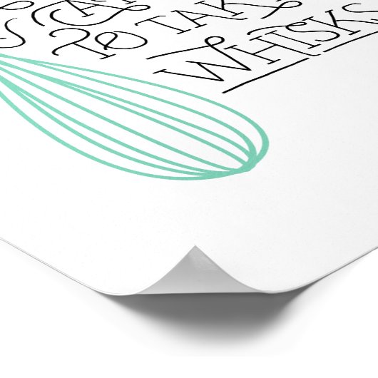 Nehmen Sie Whisky Zitat KUNSTBAR Poster (Ecke)