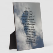 Nehmen Sie Zeit Gedicht Plaque Fotoplatte (Seite)