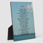 Nehmen Sie Zeit Gedicht Plaque Fotoplatte (Seite)