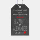 Nehmen Sie Zuhause S'more Liebe Chalkboard Gastfav Geschenkanhänger (Rückseite)