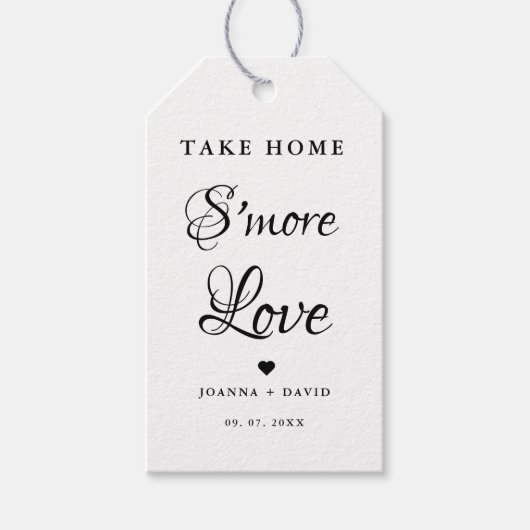 Nehmen Sie Zuhause S's Liebe Wedding Sign Geschenkanhänger (Vorderseite)