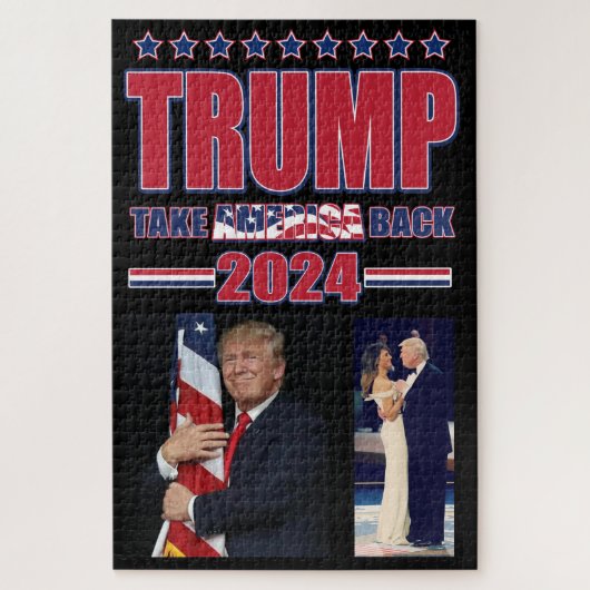 Nehmen wir Amerika zurück Trump 2024 Puzzle (Vertikal)