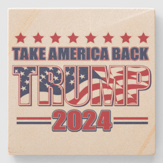 Nehmen wir Amerika zurück Trump 2024 Steinuntersetzer