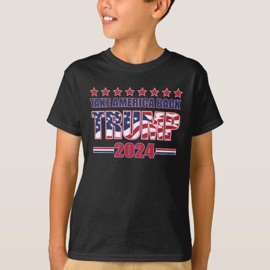 Nehmen wir Amerika zurück Trump 2024 T-Shirt (Vorderseite)
