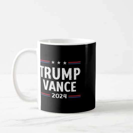 Nehmen wir Amerika zurück Trump Vance 2024 Vizeprä Kaffeetasse (Links)