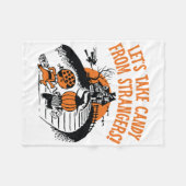 Nehmen wir Candy von Strangers Funny Halloween Bo Fleecedecke (Vorderseite (Horizontal))