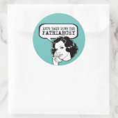 Nehmen wir das Patriarchat ab Runder Aufkleber (Tasche)