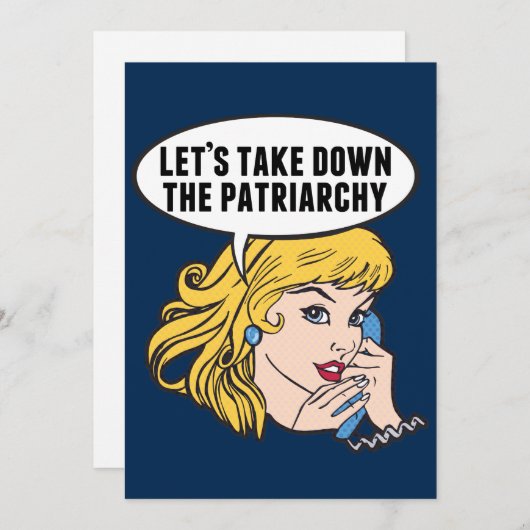 Nehmen wir die Coole Feministenkarte des Patriarch (Vorne/Hinten)