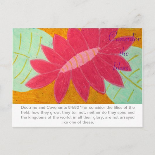 Nehmen wir die Postkarte Lilies D&C (Vorderseite)