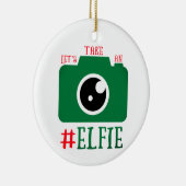 Nehmen wir ein Elfie Santa Cam Weihnachten Keramik Ornament (Rechts)