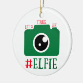 Nehmen wir ein Elfie Santa Cam Weihnachten Keramik Ornament (Links)