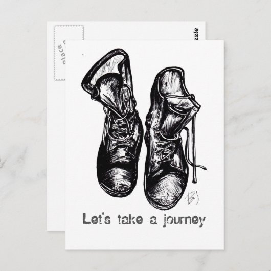 Nehmen wir eine Reisepostkarte Postkarte (Vorne/Hinten)