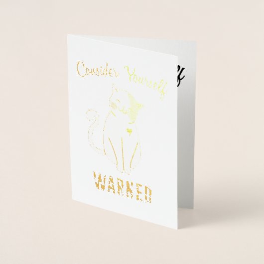 Nehmen wir Ihre selbst gewarnte böse Katze Folienkarte (Vorderseite)