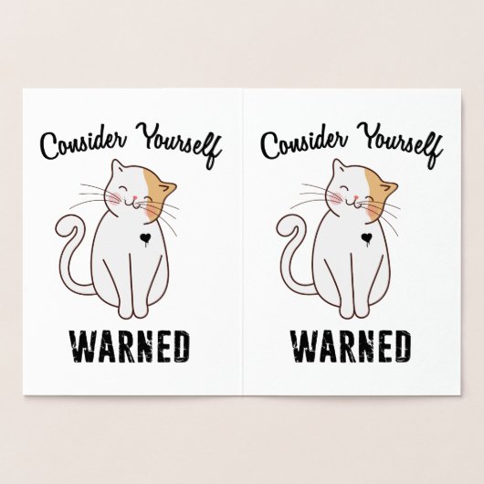 Nehmen wir Ihre selbst gewarnte böse Katze Folienkarte (Innenseite)