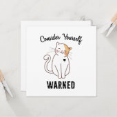 Nehmen wir Ihre selbst gewarnte böse Katze Karte (Vorderseite/Rückseite Beispiel)