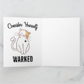 Nehmen wir Ihre selbst gewarnte böse Katze Karte (Innenseite)