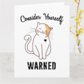 Nehmen wir Ihre selbst gewarnte böse Katze Karte (Gelbe Blume)