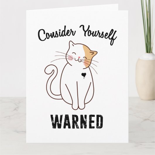 Nehmen wir Ihre selbst gewarnte böse Katze Karte (Vorderseite)