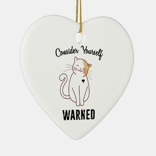 Nehmen wir Ihre selbst gewarnte böse Katze Keramik Ornament (Rechts)