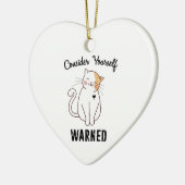 Nehmen wir Ihre selbst gewarnte böse Katze Keramik Ornament (Links)