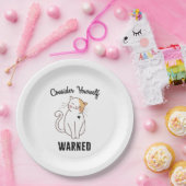 Nehmen wir Ihre selbst gewarnte böse Katze Pappteller (Party)