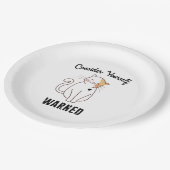 Nehmen wir Ihre selbst gewarnte böse Katze Pappteller (Schrägansicht)