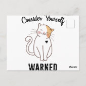 Nehmen wir Ihre selbst gewarnte böse Katze Postkarte (Rückseite)