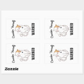 Nehmen wir Ihre selbst gewarnte böse Katze Rechteckiger Aufkleber (Blatt)