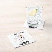 Nehmen wir Ihre selbst gewarnte böse Katze Rechteckiger Pappuntersetzer (Vor Ort)