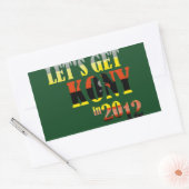 Nehmen wir Kony 2012 als Aufkleber: Uganda Flag Rechteckiger Aufkleber (Umschlag)