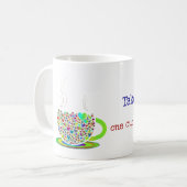 Nehmenleben eine Kaffee-Tasse der Schale auf Kaffeetasse (Vorderseite Links)