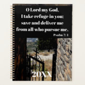 Nehmt euch in der Bibelverse Gottes Psalms Zufluch Planer (Vorderseite)