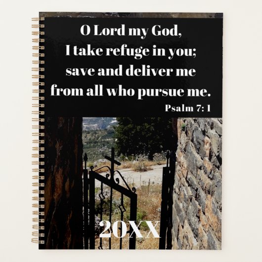 Nehmt euch in der Bibelverse Gottes Psalms Zufluch Planer (Vorderseite)