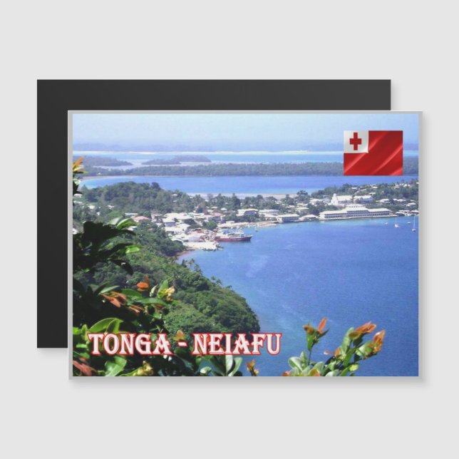 Neiafu - Tonga - Luftsicht - Magnetkarte (Vorne/Hinten)