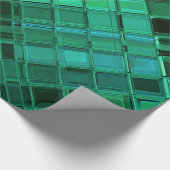 Neid-grüne Muster-Mosaik-Fliesen-Kunst Geschenkpapier (Ecke)