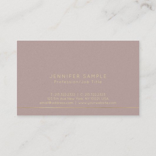 Neigen des eleganten Farbperlen-Endluxus Visitenkarte (Rückseite)