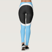 Neigen des hellblauen Entwurfs Leggings (Rückseite)