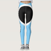 Neigen des hellblauen Entwurfs Leggings (Vorderseite)